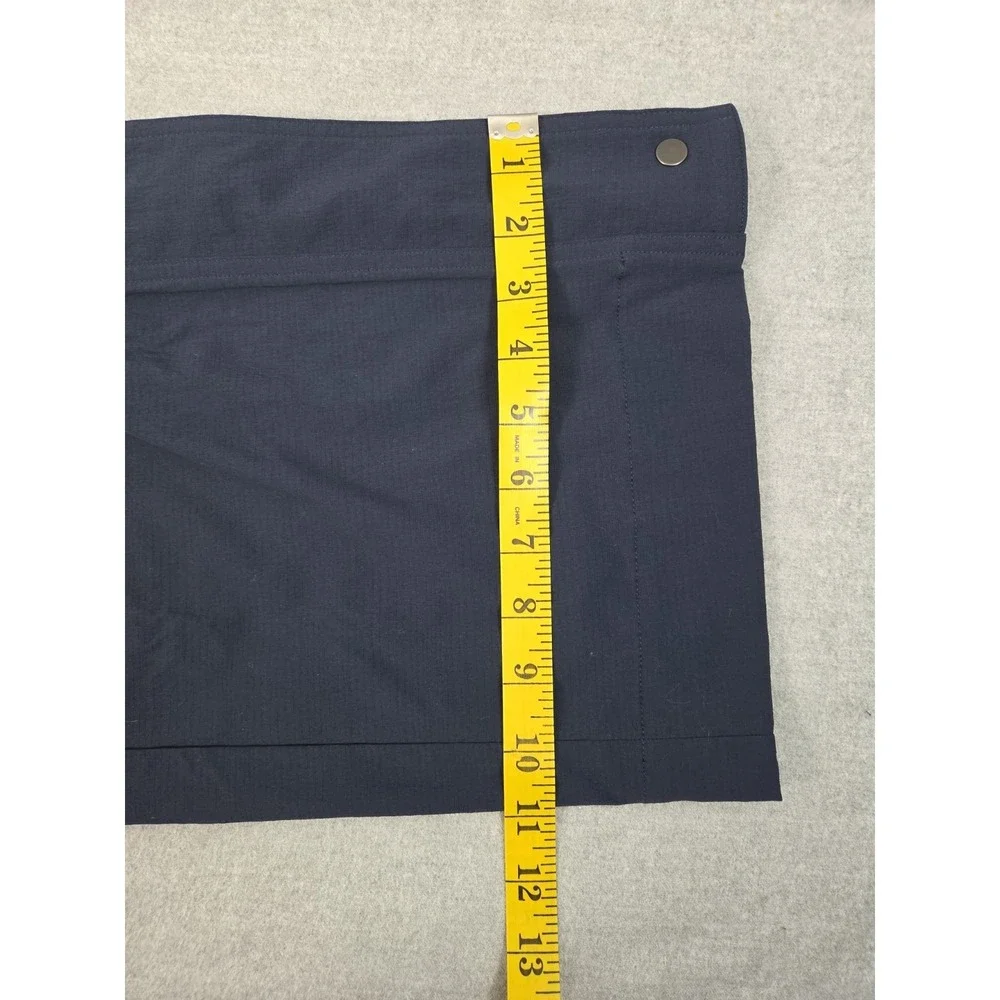 Athleta Trekkie M High Rise Parachute Pants Navy Blue Nylon Flex Waist Active - Picture 12 of 13